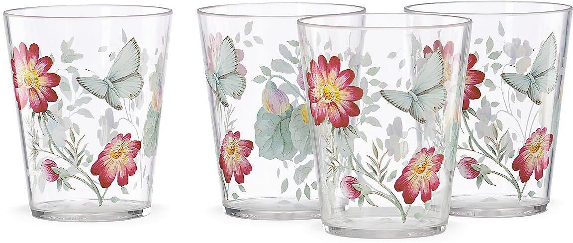 Lenox 866237 Butterfly Meadow Dinnerware Acrylic Dof Glass Set; 16 oz - 4 Piece