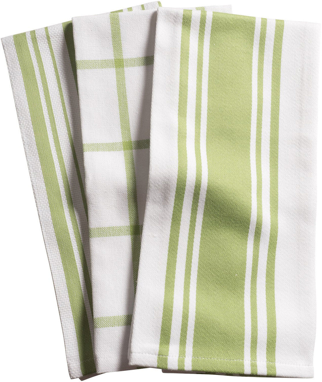 KAF Home Centerband/Basketweave/Windowpane Kitchen Towels, Set of 3