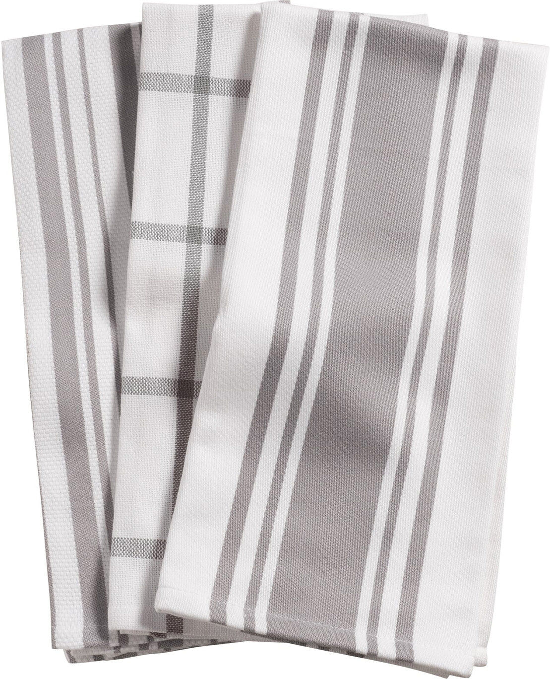 KAF Home Centerband/Basketweave/Windowpane Kitchen Towels, Set of 3