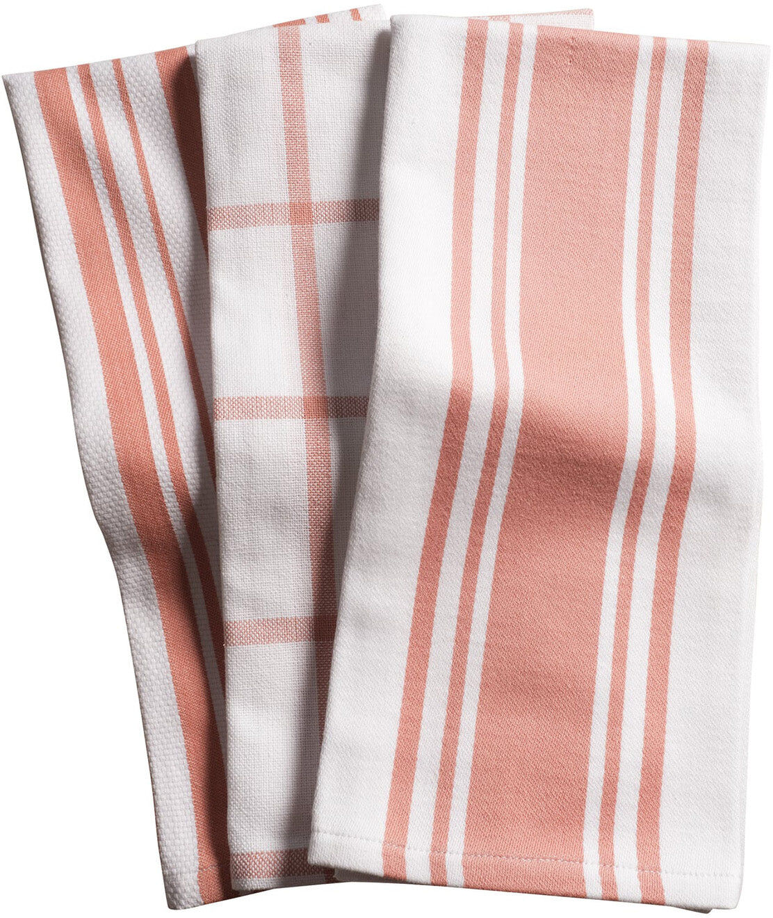 KAF Home Centerband/Basketweave/Windowpane Kitchen Towels, Set of 3