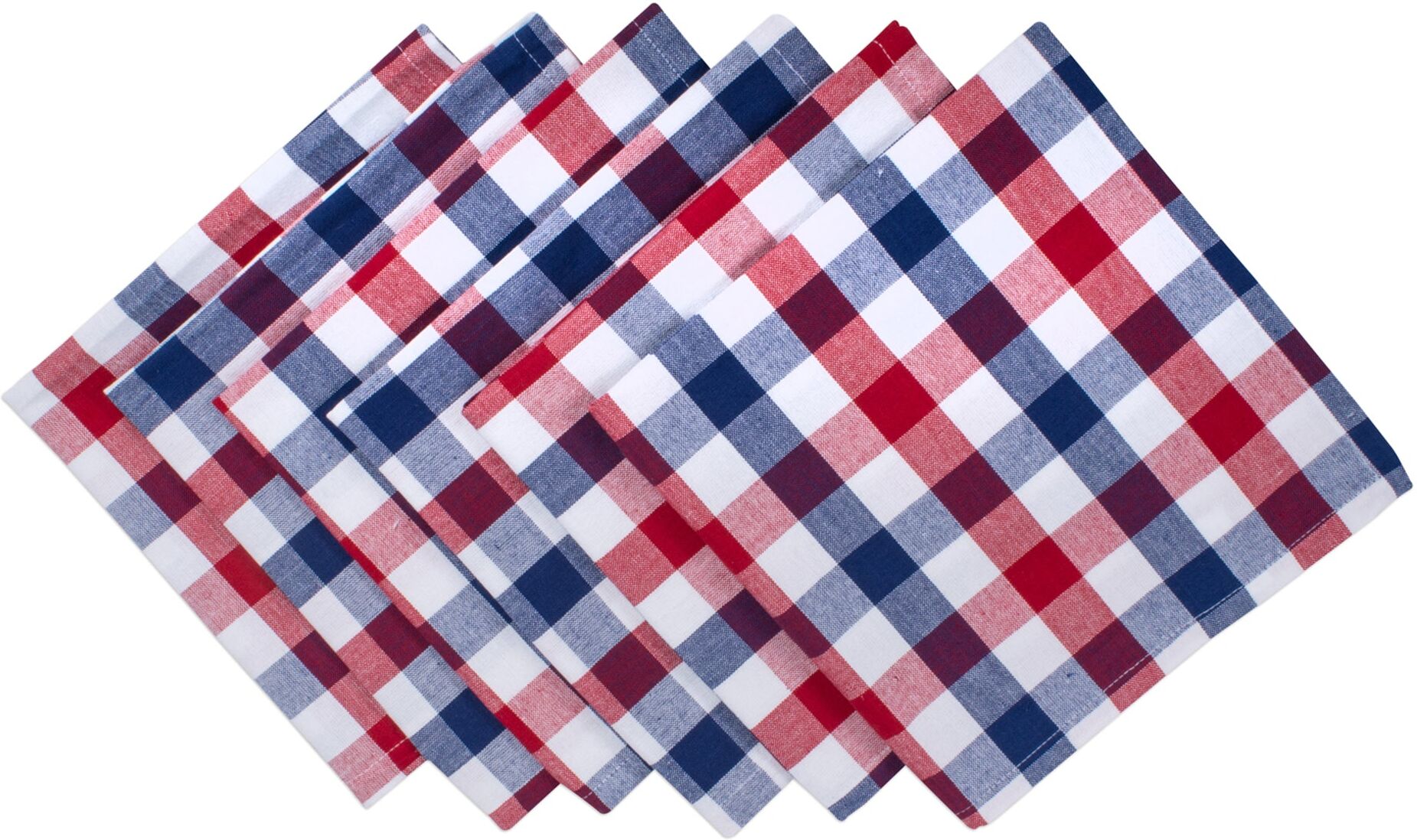 DII 4th of July Check Napkin (Set of 6)