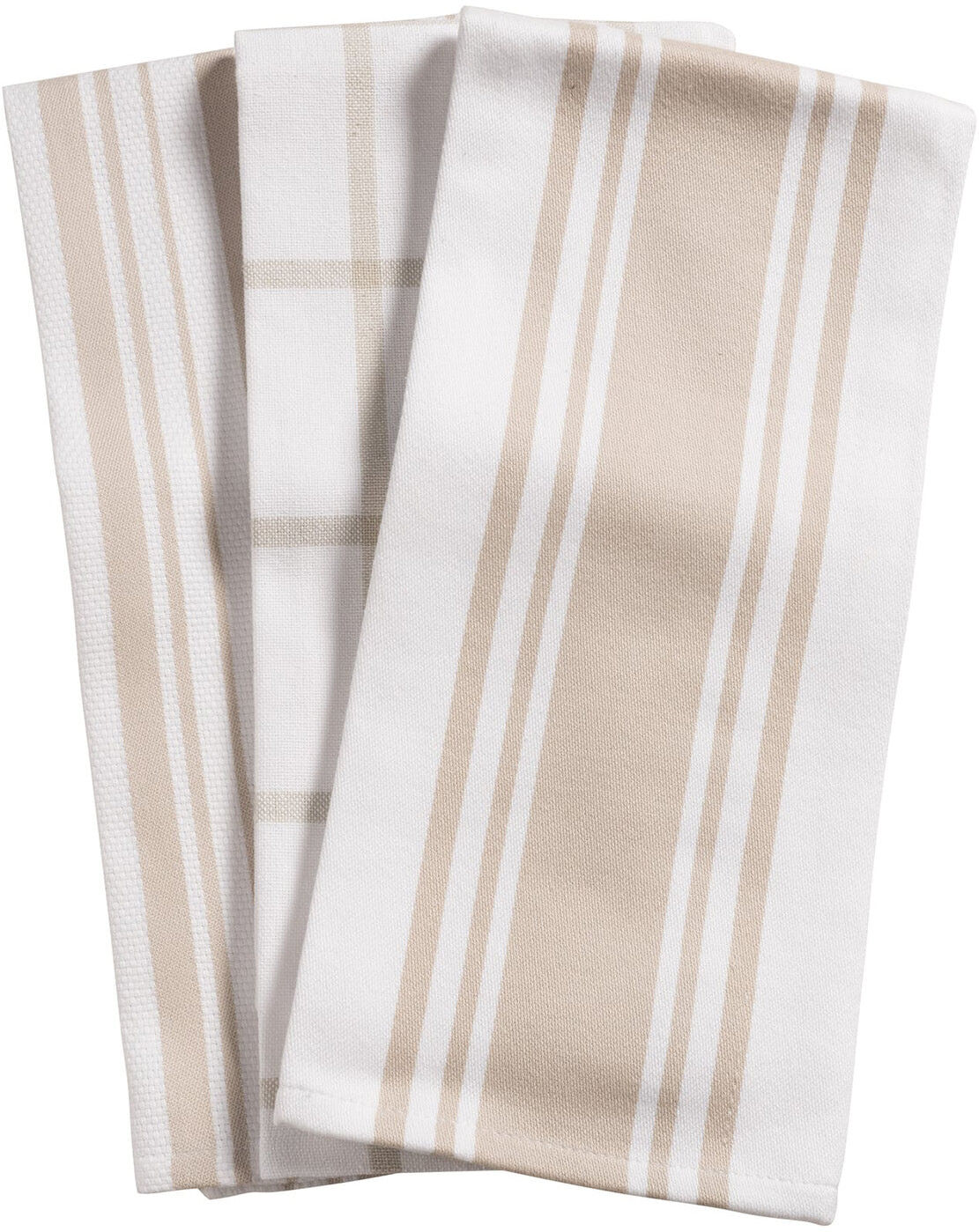 KAF Home Centerband/Basketweave/Windowpane Kitchen Towels, Set of 3