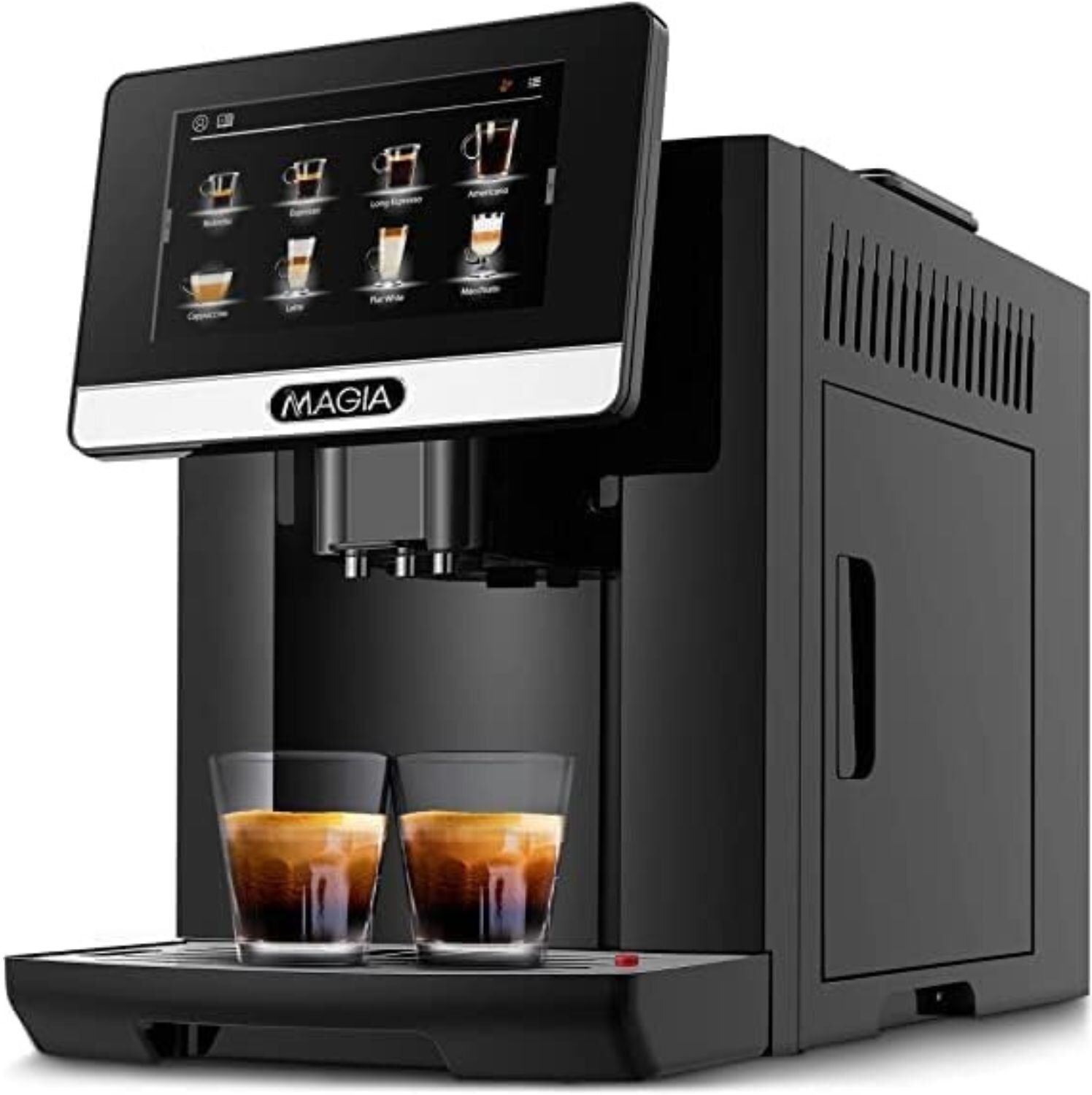 Zulay Kitchen Magia Super Automatic Coffee Espresso Touch Screen Machine With Grinder