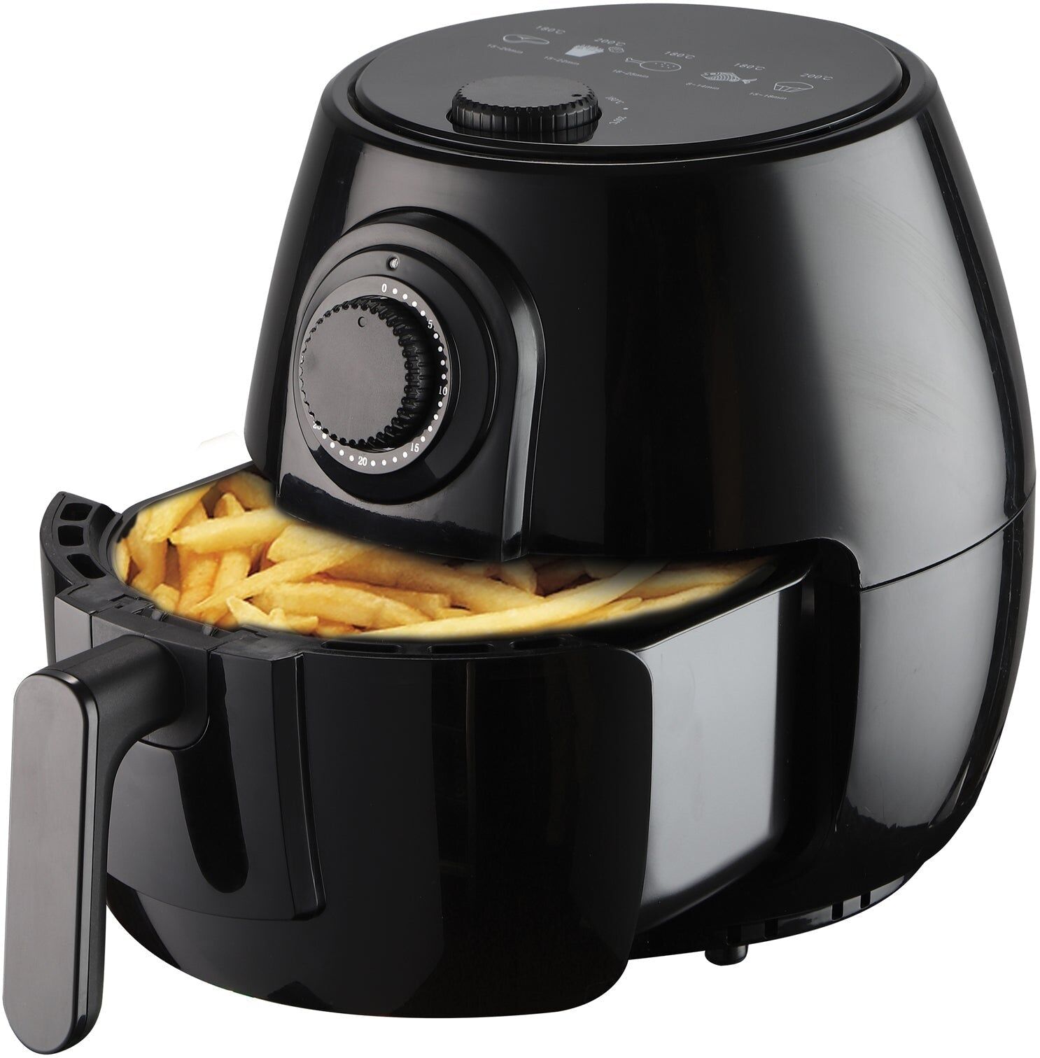 Supersonic National 4.2 Qt Mechanical Air Fryer with 5 Preset Cooking Functions