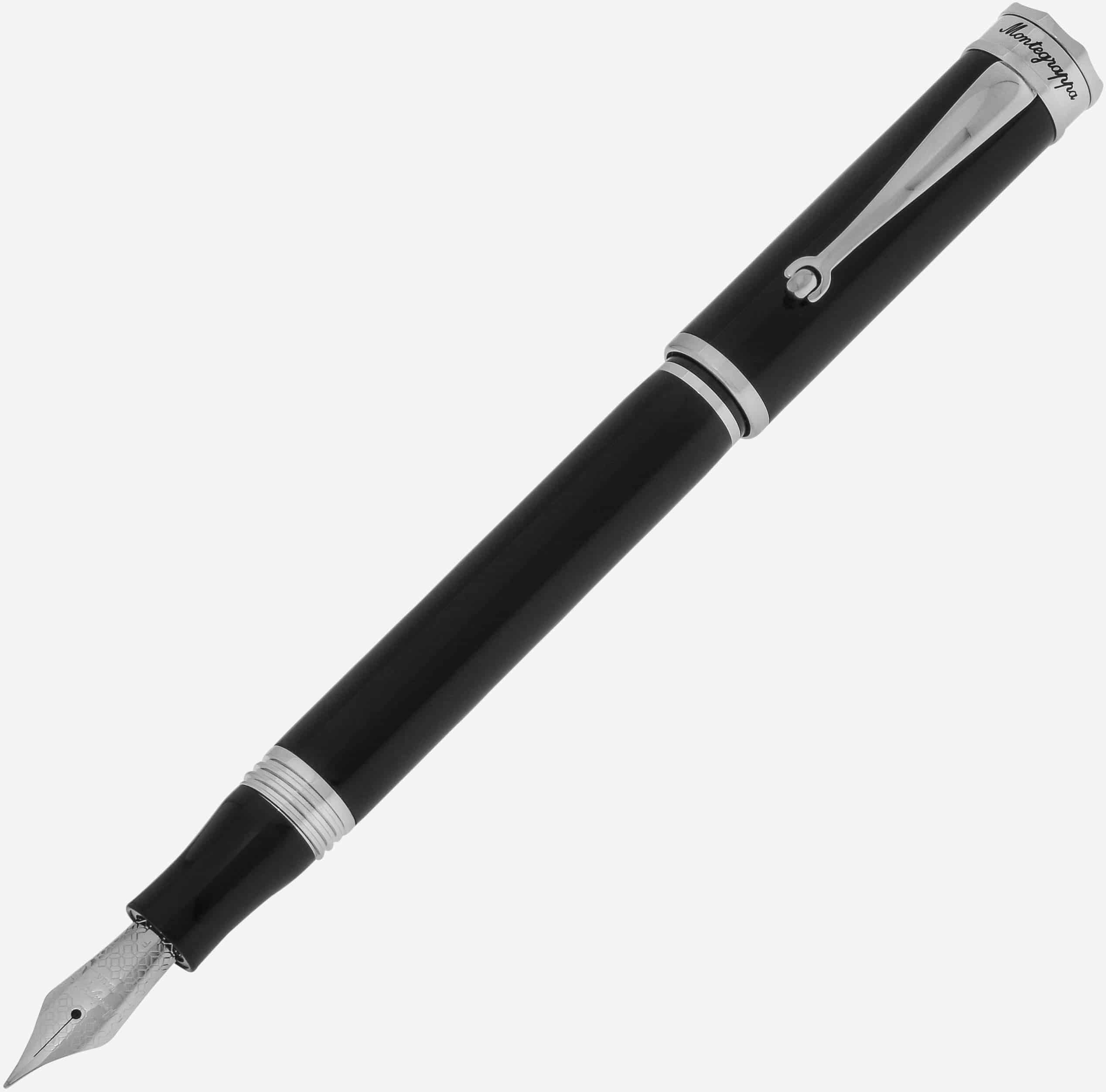 Montegrappa Ducale Black Fountain Pen (F) ISDUR2PC