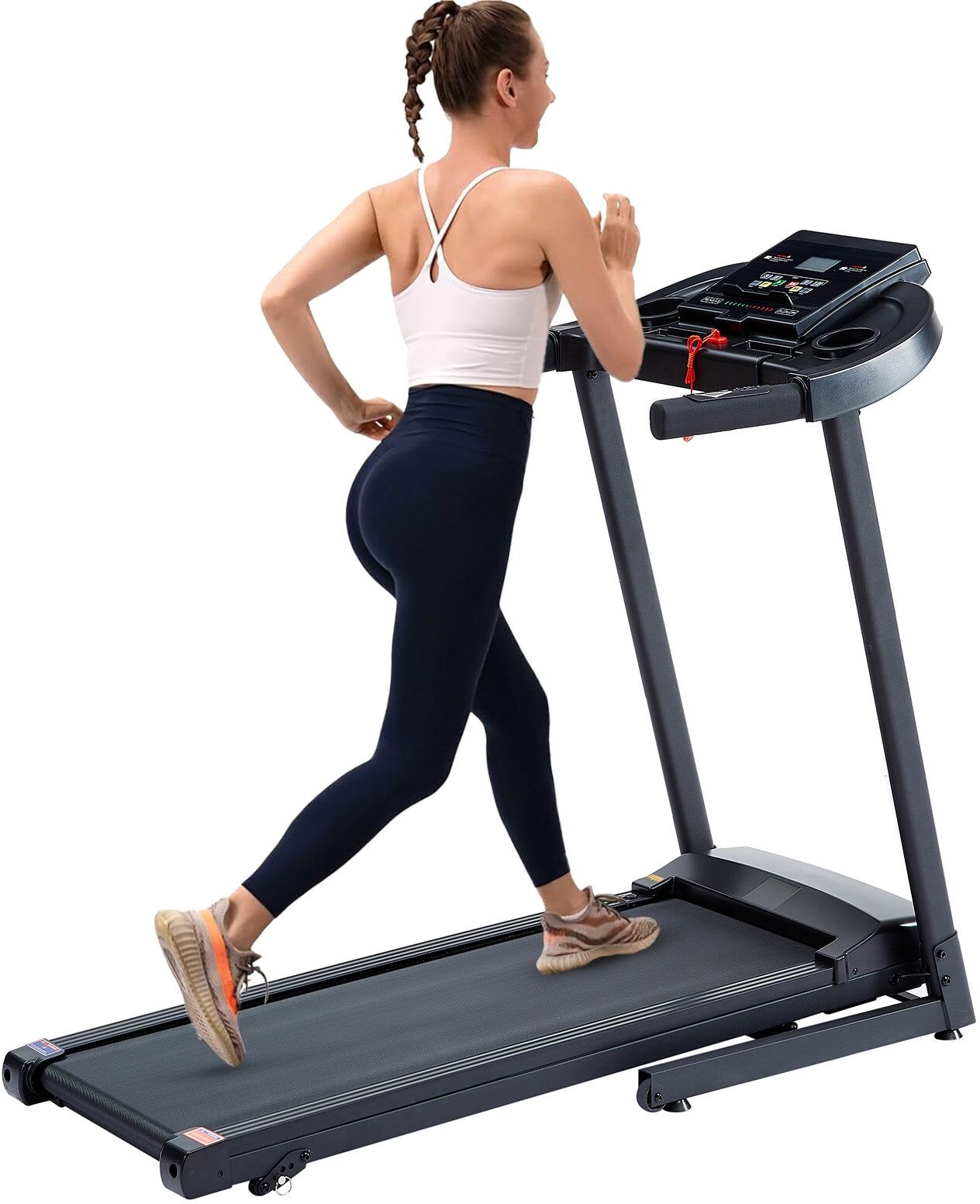 Simplie Fun Treadmills - 2.5 HP hydraulic folding removable treadmill with 3-speed incline adjustment