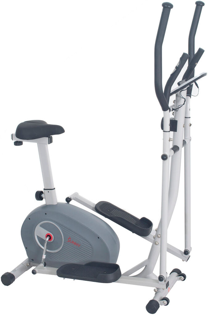 Sunny Health & Fitness 2 in 1 Magnetic Elliptical Upright Bike