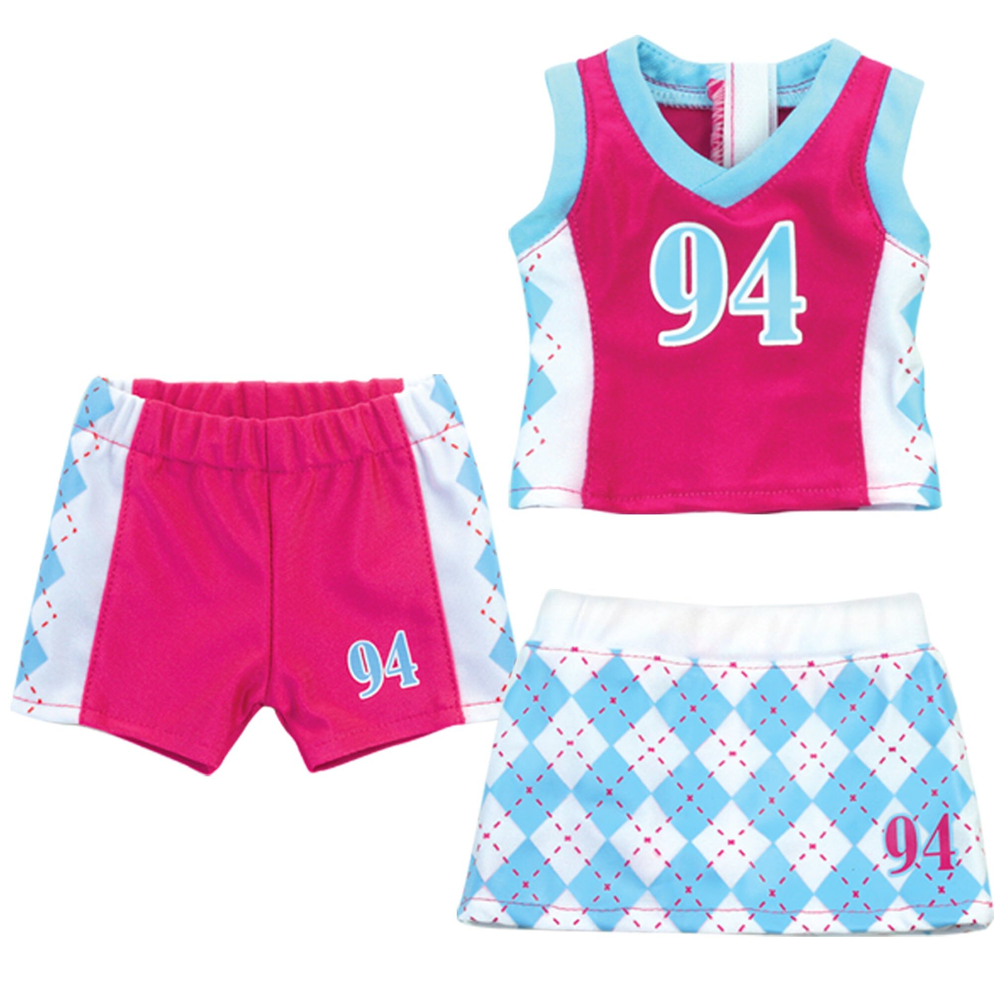 Teamson Sophia's - 18" Doll - Sports Uniform Set - Blue/Hot Pink