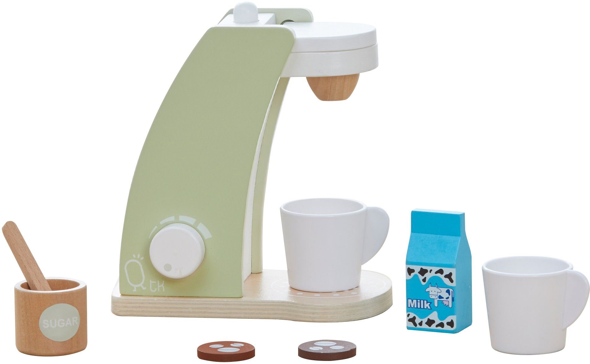 Teamson Kids Little Chef Frankfurt 8-pc. Wooden Play Kitchen Coffee Machine Set