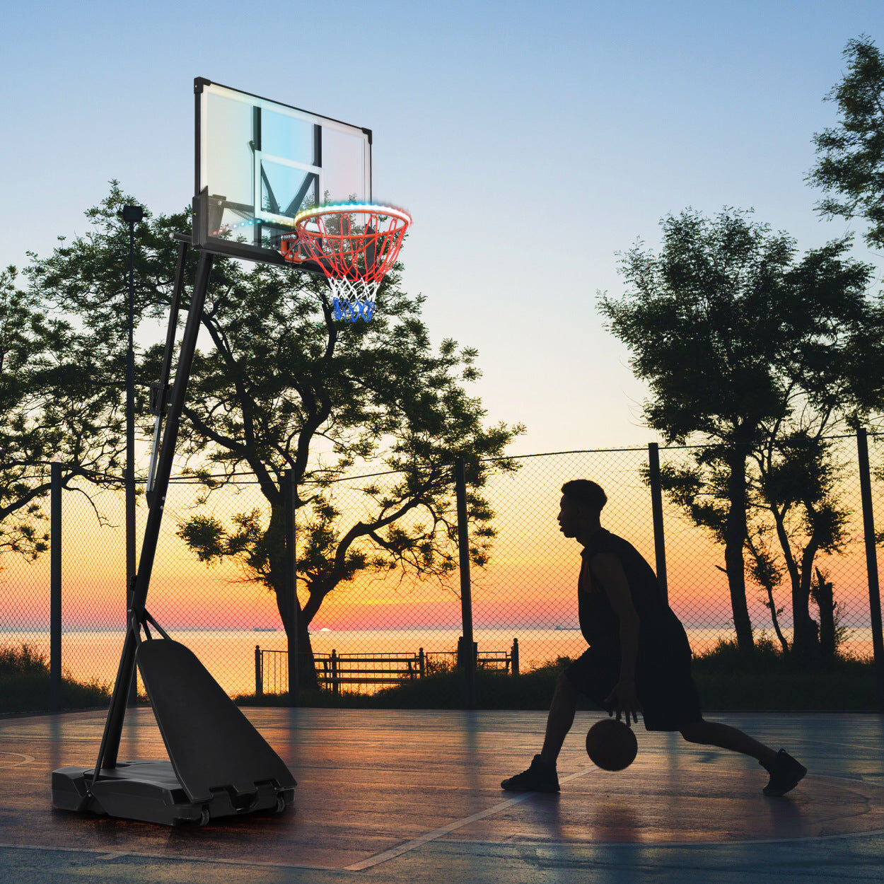 Simplie Fun Portable Basketball Hoop Basketball System