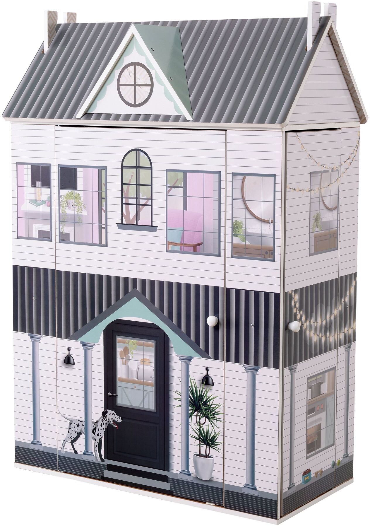 Teamson Olivia's Little World - Dreamland 3 side open Farmhouse Doll House