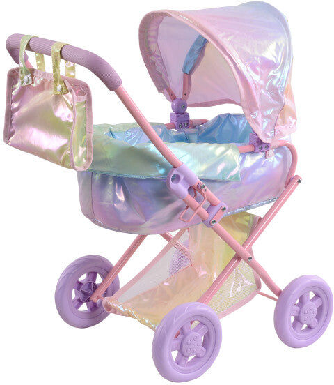 Teamson Kids Baby Doll Stroller Buggy Pram Iridescent Color OL-00017