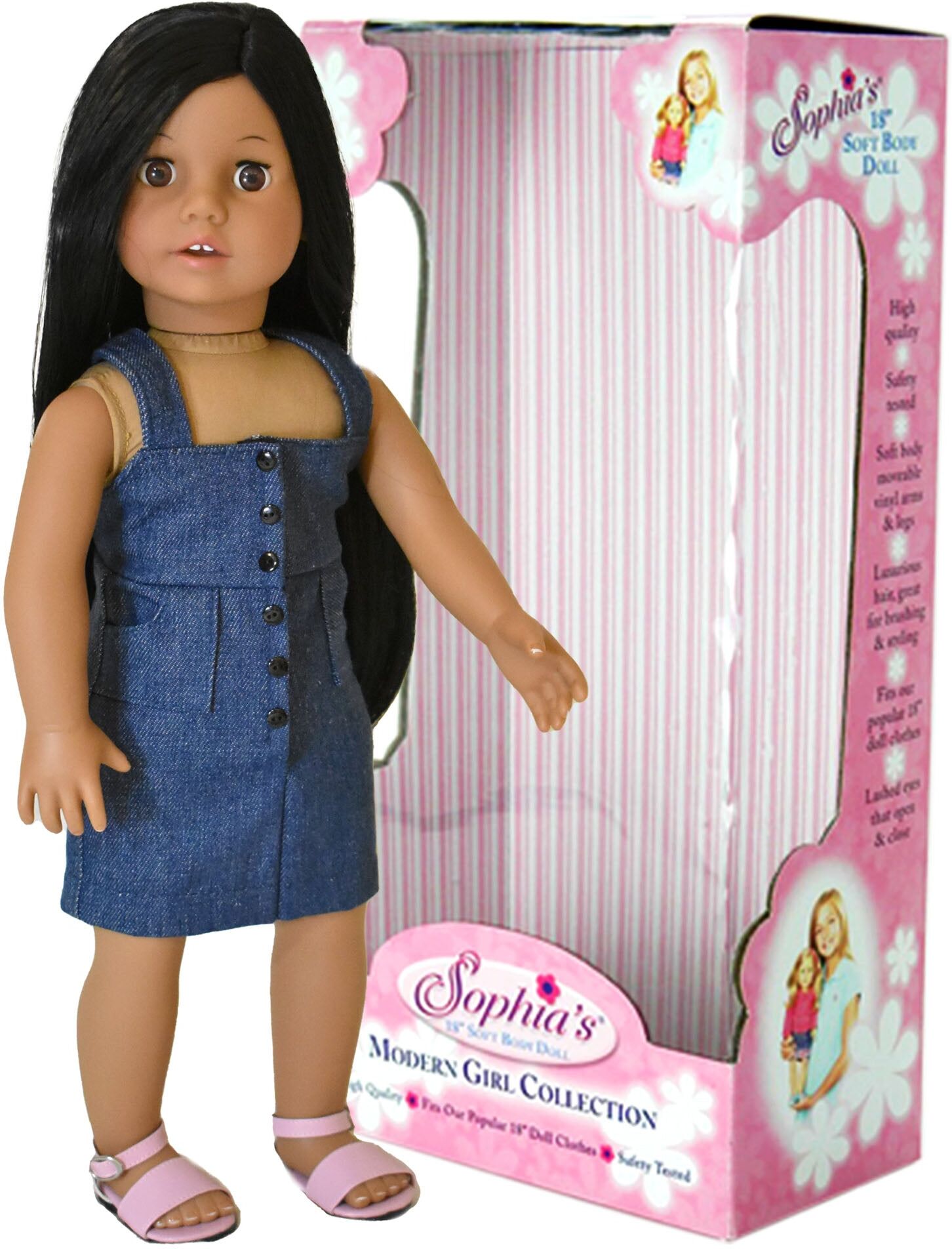 Teamson Sophia's Posable Soft Bodied 18" Doll "Julia", Medium Skin Tone