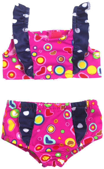 Teamson Sophia's 18" Doll Swimsuit Set, Hot Pink