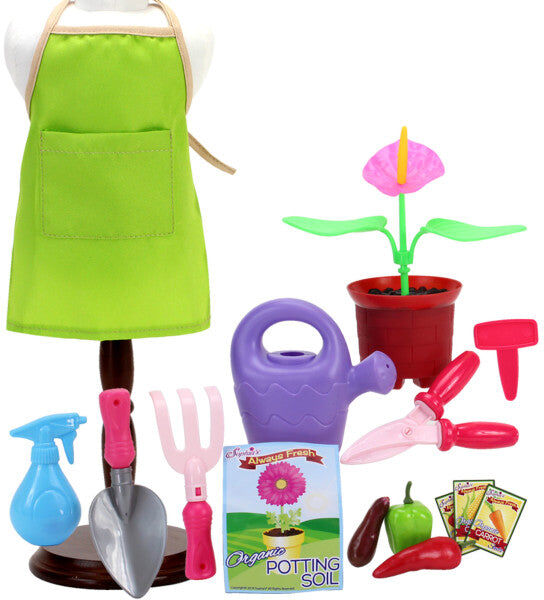 Teamson Sophia's 16 Piece Smithsonian Horticulturist Set for 18" Dolls, Multicolor