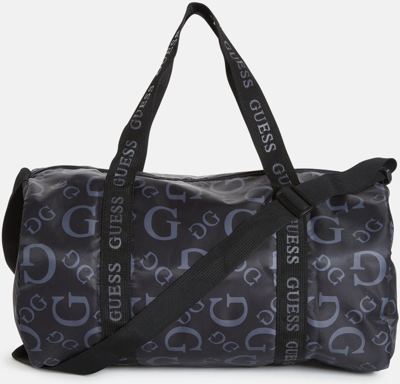 Guess Factory Logo Print Nylon Duffle Bag