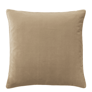 OKA Large Plain Velvet Pillow Cover - Porridge