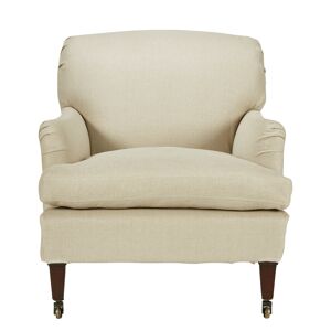 OKA Coleridge Armchair With Linen Slip Cover - Natural