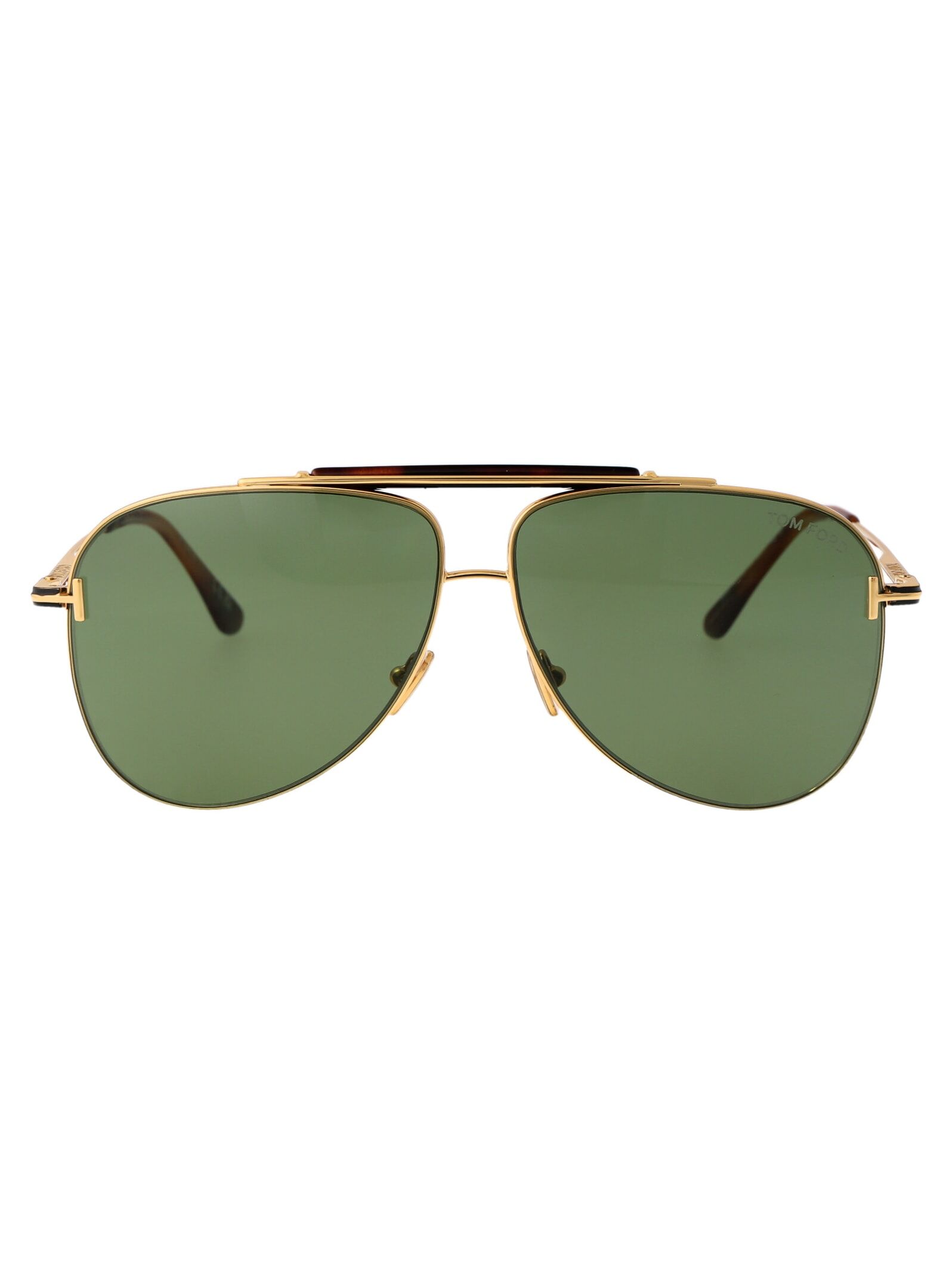 Tom Ford Eyewear Brady Sunglasses - 030N Oro Carico Lucido / Verde - male