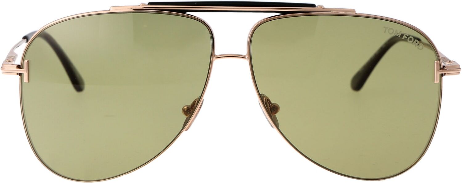 Tom Ford Eyewear Brady Sunglasses - 028N Oro Rosé Lucido / Verde - male