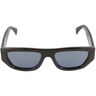 Gucci Eyewear Rectangular Frame Logo Sided Sunglasses - Black/Blue - male - Size: 0one size