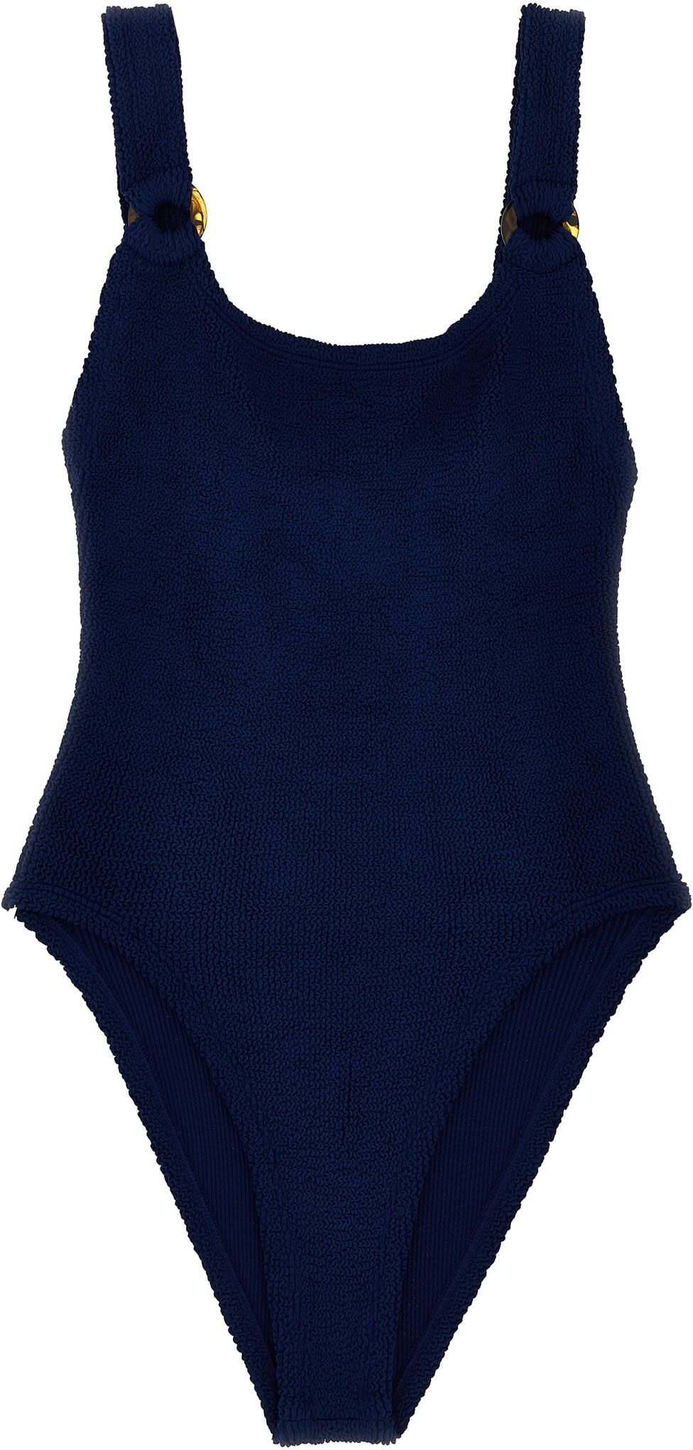 Hunza G domino Swim One-piece Swimsuit - Blue - female - Size: 0one size