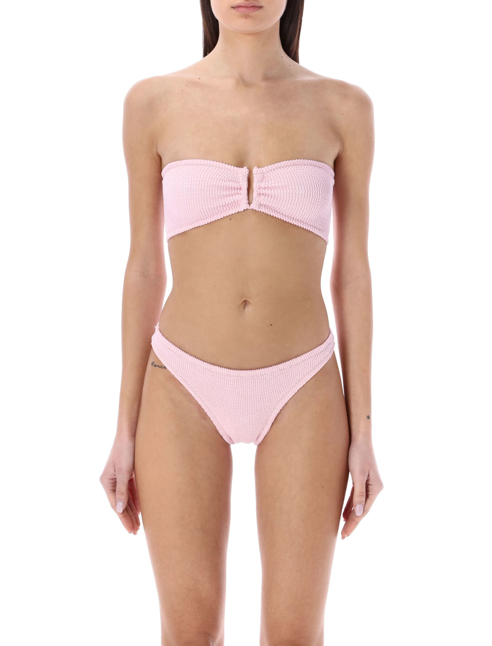 Reina Olga Ausilia Scrunch Bikini Set - 0BABY PINK - female - Size: 0one size