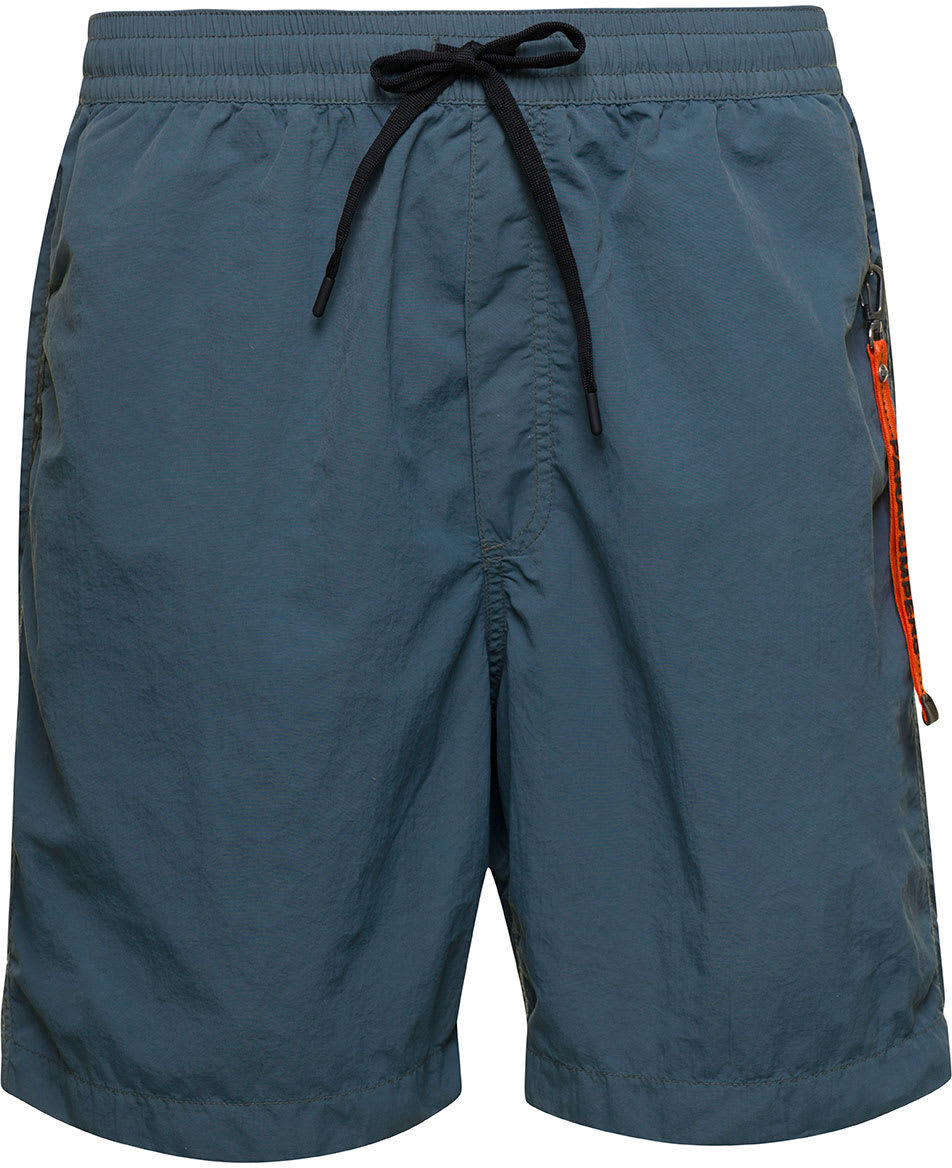 Parajumpers mitch Blue Swim Trunks With Key Chain Detail In Nylon Man - Blu - male - Size: Small