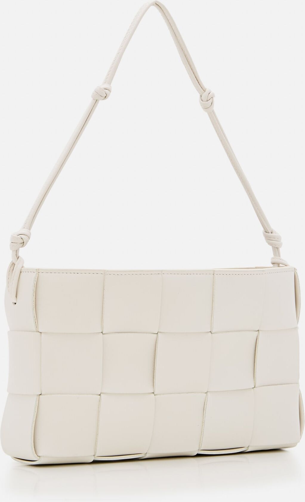 Bottega Veneta Cassette Pouch W/ Strap Leather Shoulder Bag - White - female - Size: 0one size