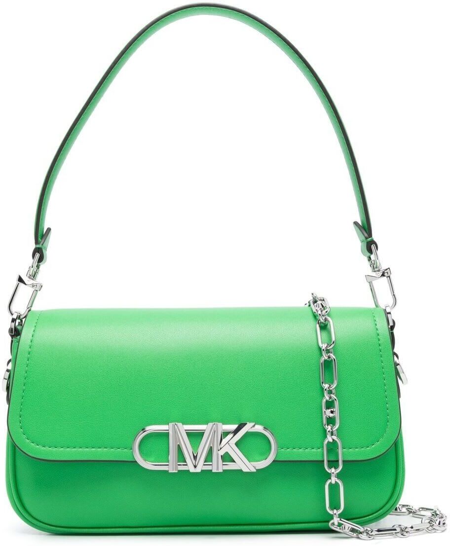 MICHAEL Michael Kors Green Parker Medium Shoulder Bag In Leather Woman - Green - female - Size: 0one size