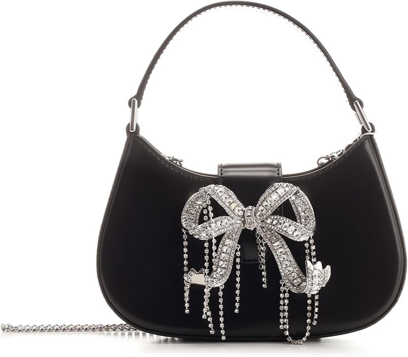 self-portrait Embellished Bow Hand Bag - Black - female - Size: 0one size