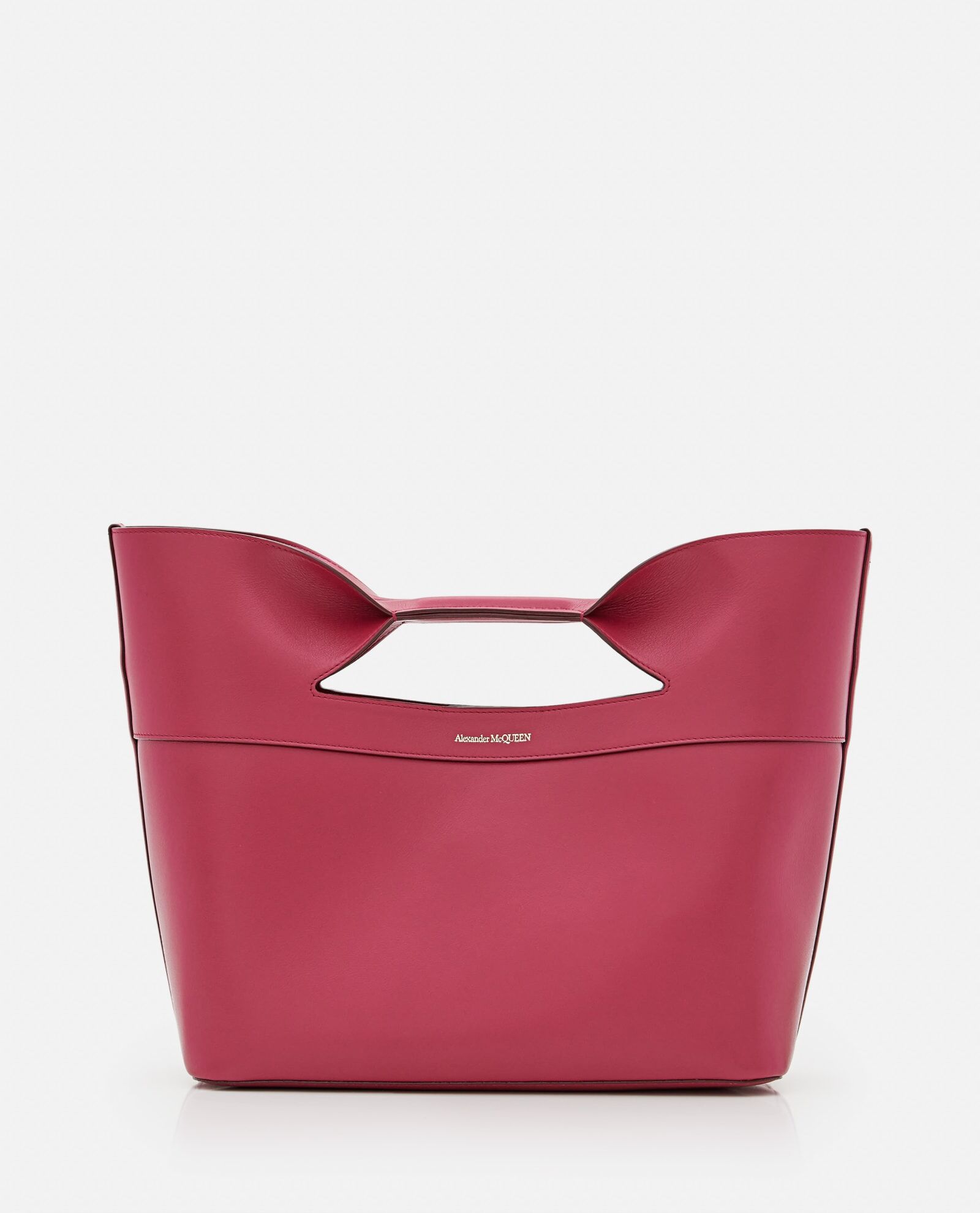 Alexander McQueen The Bow Small Leather Tote Bag - Red - female - Size: 0one size