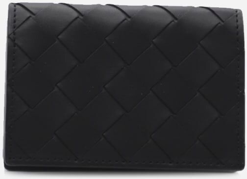 Bottega Veneta Business Card Case In Lambskin - Black - male - Size: 0one size