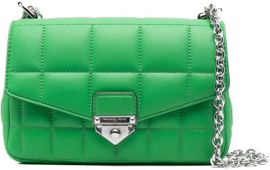 MICHAEL Michael Kors Green Soho Quilted Shoulder Bag In Leather Woman - Green - female - Size: 0one size