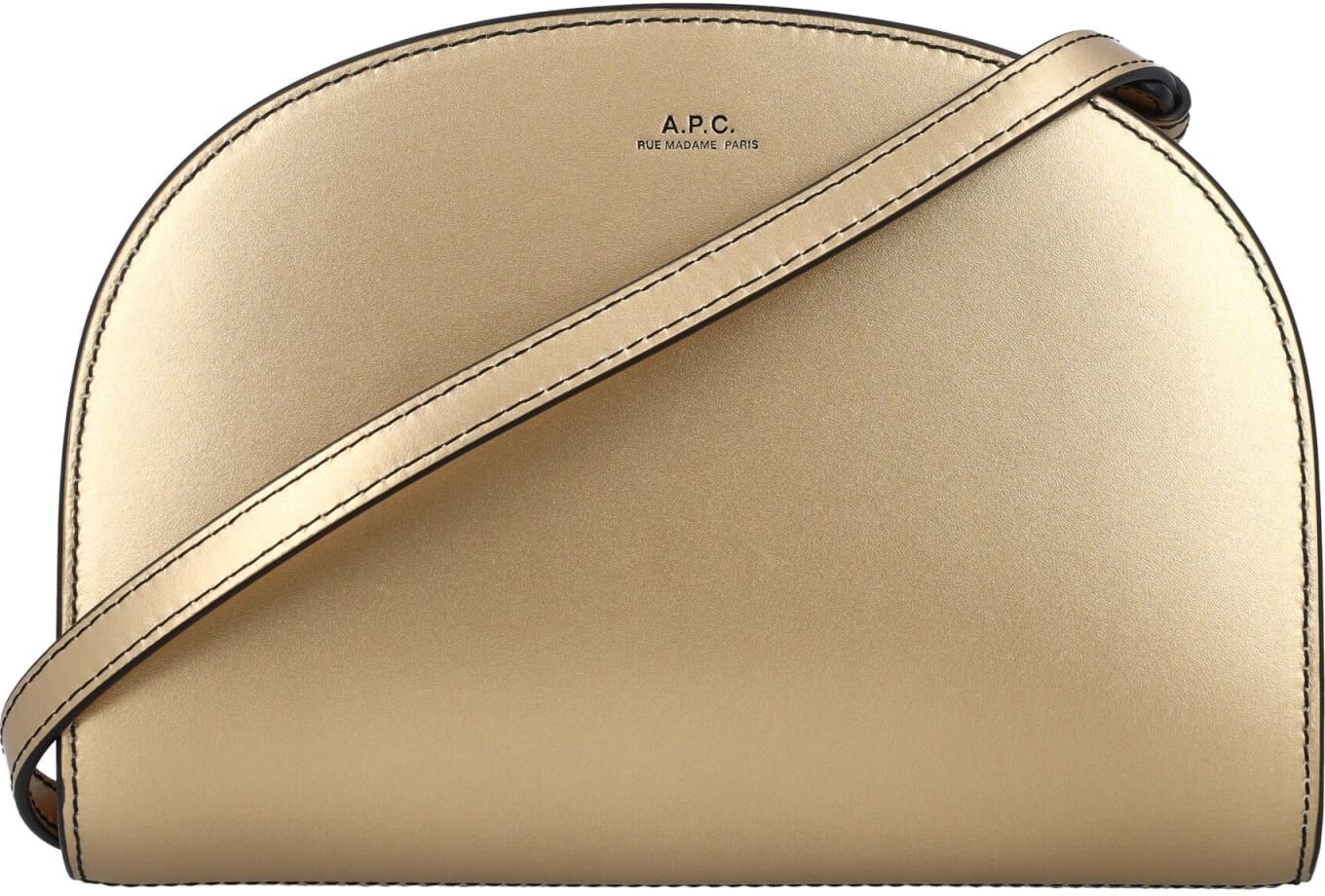 A.P.C. Demi-lune Clutch Bag - GOLD - female - Size: 0one size