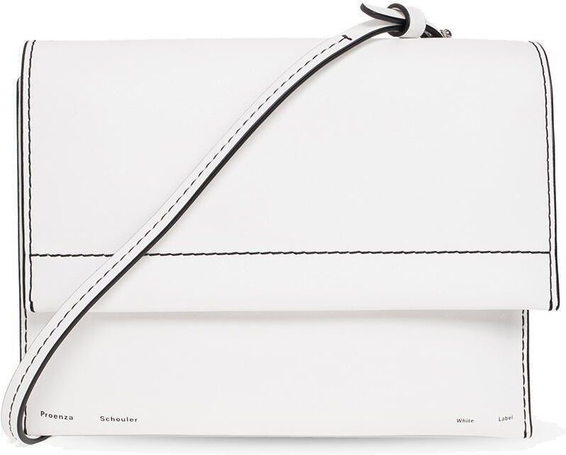 Proenza Schouler White Label Accordition Flap Shoulder Bag - 0Bianco ottico - female - Size: 0one size