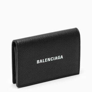 Balenciaga Black Grained Leather Card Case - Black - male - Size: 0one size0