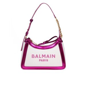 Balmain B-army 26 Bag In Canvas And Leather - Fuchsia - female - Size: 0one size0