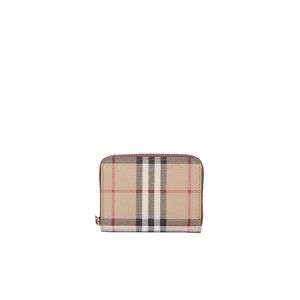 Burberry Vintage Check Print Beige Wallet - Beige - female - Size: 0one size0