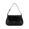 Amina Muaddi Black Leather Ami Handbag - BLASILHARD - female - Size: 0one size