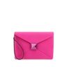 Valentino Garavani Pp Pink Nappa Leather One Stud Clutch - Fuchsia - male - Size: 0one size