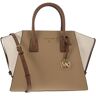 Michael Kors Avril - Colour-block Grained Leather Handbag With Zip - Camel/ivory - female - Size: 0one size