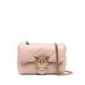 Pinko love Classic Puff Pink Shoulder Bag With Diagonal Maxi Quilting In Leather Woman - Pink - female - Size: 0one size