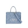 Versace Athena Logo Embroidered Tote Bag - 0BABY BLUE GENTIAN BLUE VE (Light blue) - unisex - Size: 0one size