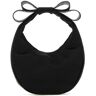 Mach & Mach Black Satin Small Cadeau Handbag - BLACK - female - Size: 0one size