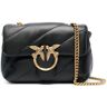 Pinko love Classic Puff Black Shoulder Bag With Diagonal Maxi Quilting In Leather Woman - Black - female - Size: 0one size