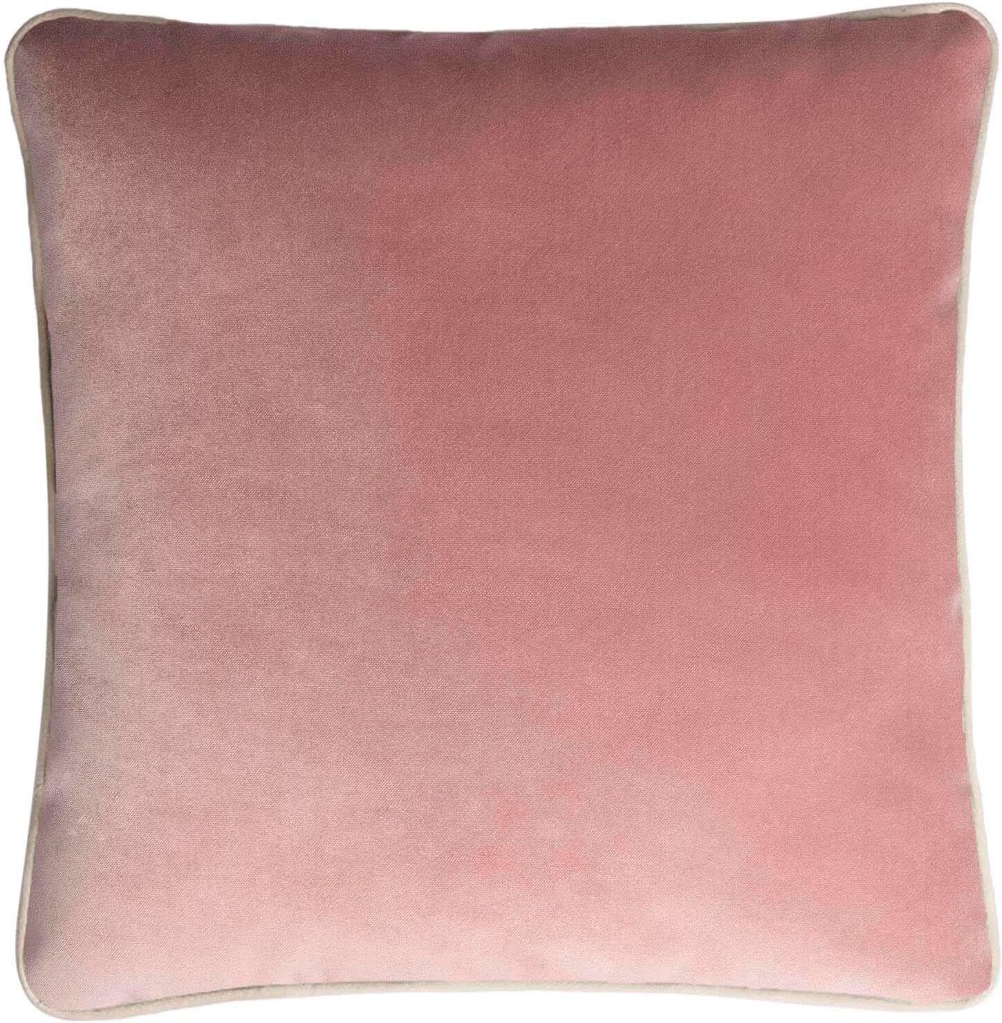 Lo Decor Happy Frame Velvet Pink Pillow - 0pink/dirty white