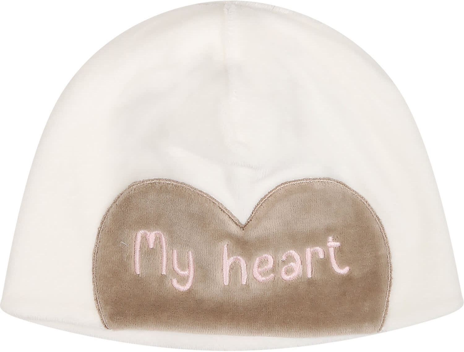 La stupenderia White Hat For Baby Girl With Heart - White - unisex - Size: 06 Mo