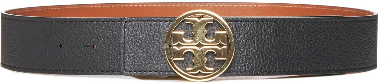 Tory Burch Belt With Logo Buckle - Black - female - Size: Large