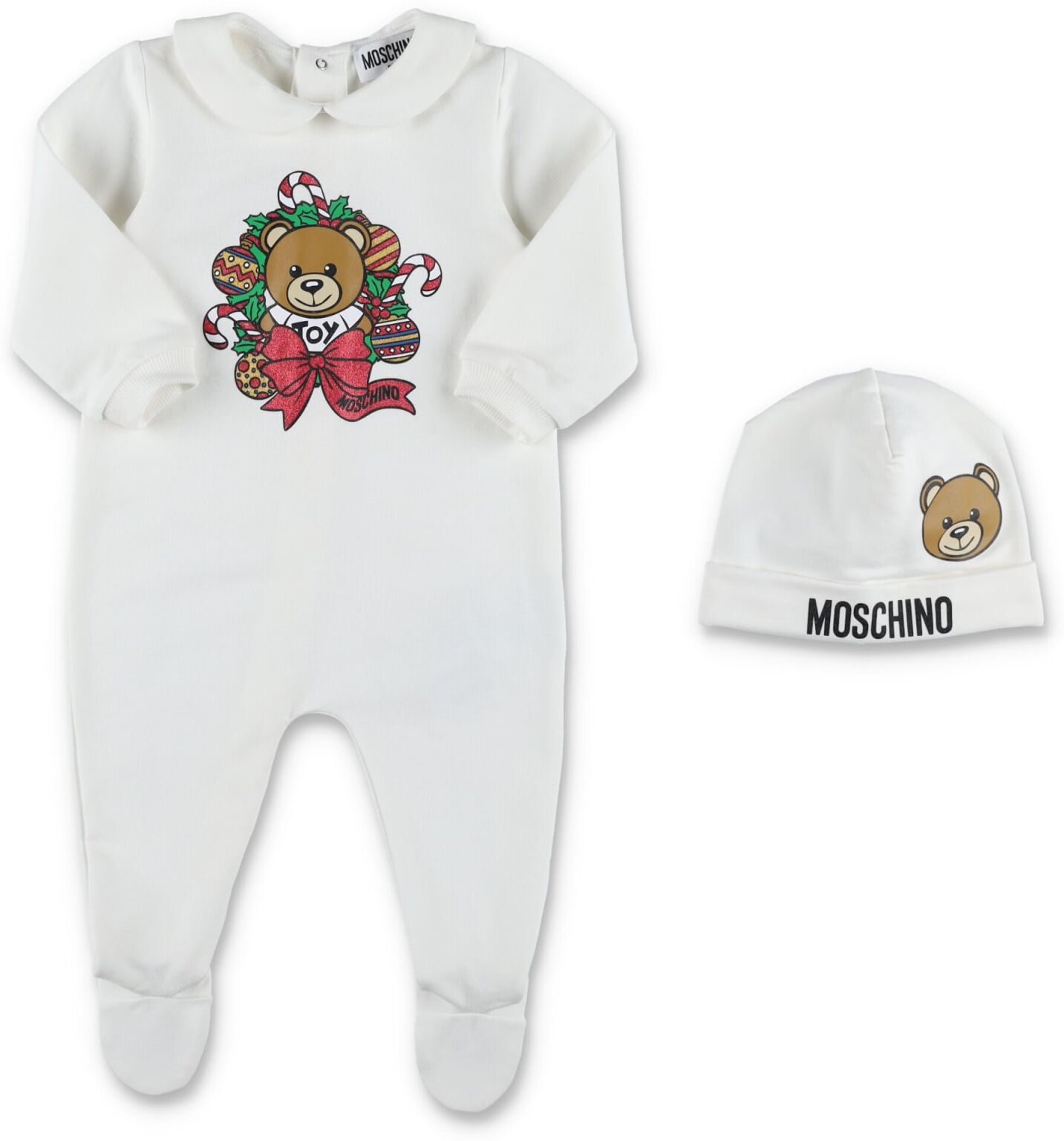 Moschino Jumpsuit And Fleece Cap Set - CLOUD - female - Size: 06 Mo